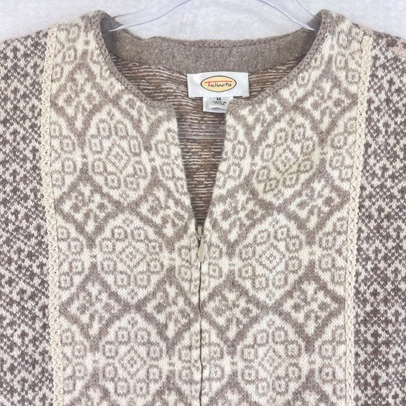 Talbots Beige and Cream Patterned Sweater - Picture 3 of 10